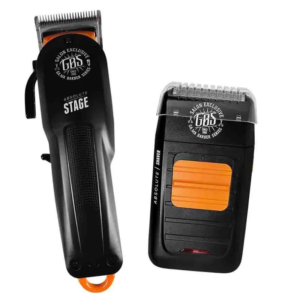 Kit GBS Máquina de Corte Stage e Barbeador Shaver Bivolt